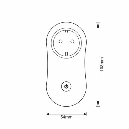 Pametna vtičnica SMART 3400W/230V Wi-Fi Tuya + USB SCHUKO