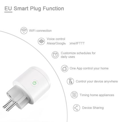 Pametna vtičnica SMART 3500W/230V/16A Wi-Fi