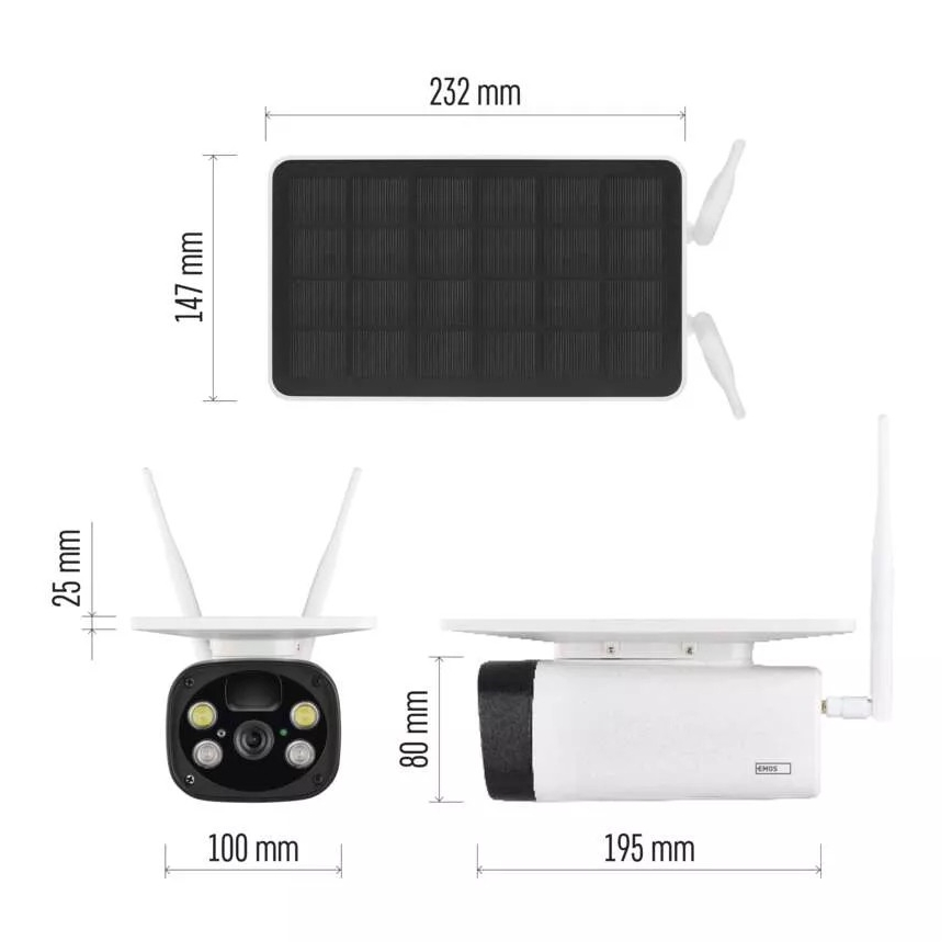 Pametna zunanja IP kamera GoSmart 3,5W/5V 8800 mAh IP55