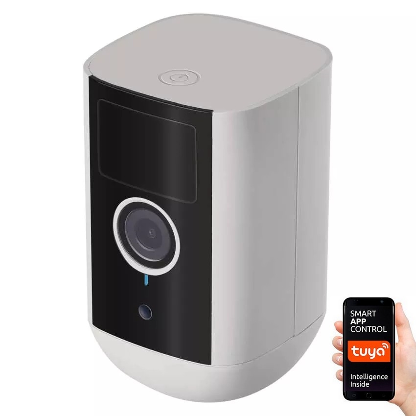 Pametna zunanja kamera s senzorjem gibanja GoSmart 5V 9600mAh IP65 Wi-Fi Tuya