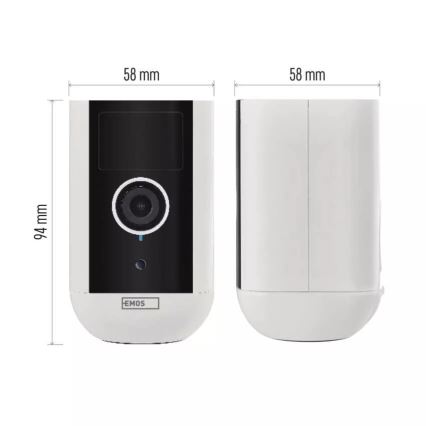 Pametna zunanja kamera s senzorjem gibanja GoSmart 5V 9600mAh IP65 Wi-Fi Tuya