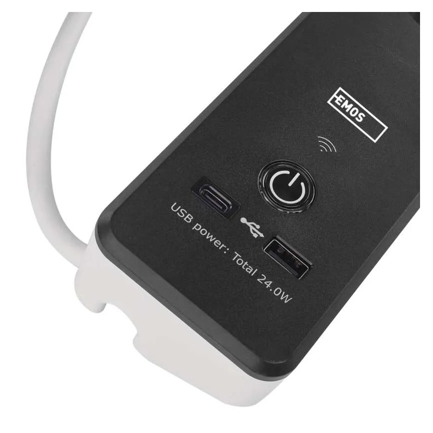 Pametni podaljšek z vklopnim gumbom GoSmart 4Z + 1xUSB-A + 1xUSB-C 2 m Wi-Fi Tuya