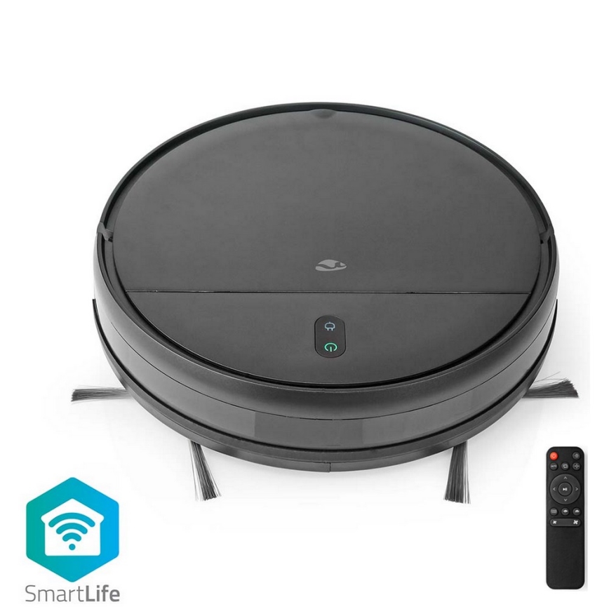 Pametni robotski sesalnik z mopom 28W/2500 mAh Wi-Fi črna + Daljinski upravljalnik
