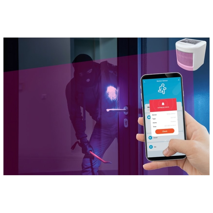 Pametni senzor gibanja 3xAAA Wi-Fi Tuya