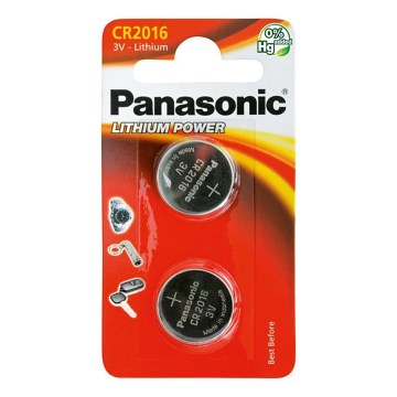 Panasonic - 2 kom. Gumbasta litijeva baterija CR2016 3V 72 mAh