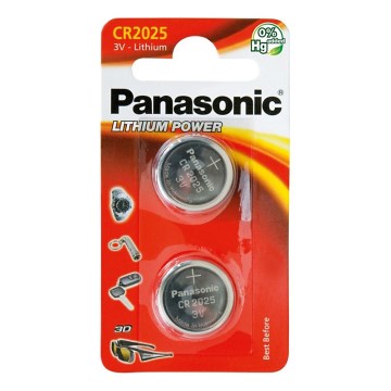 Panasonic - 2 kom. Gumbasta litijeva baterija CR2025 3V 165 mAh