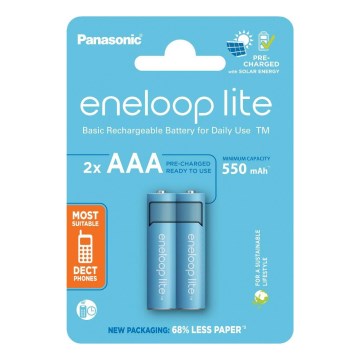 Panasonic - 2 kom. Polnilna baterija AAA Eneloop Lite 550 mAh