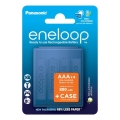Panasonic - 4 kom. Polnilna baterija AAA Eneloop 800 mAh + case
