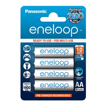 Panasonic Eneloop BK-3MCCE - 4 kom polnilne baterije AA Eneloop NiMH/1,2V/1900mAh