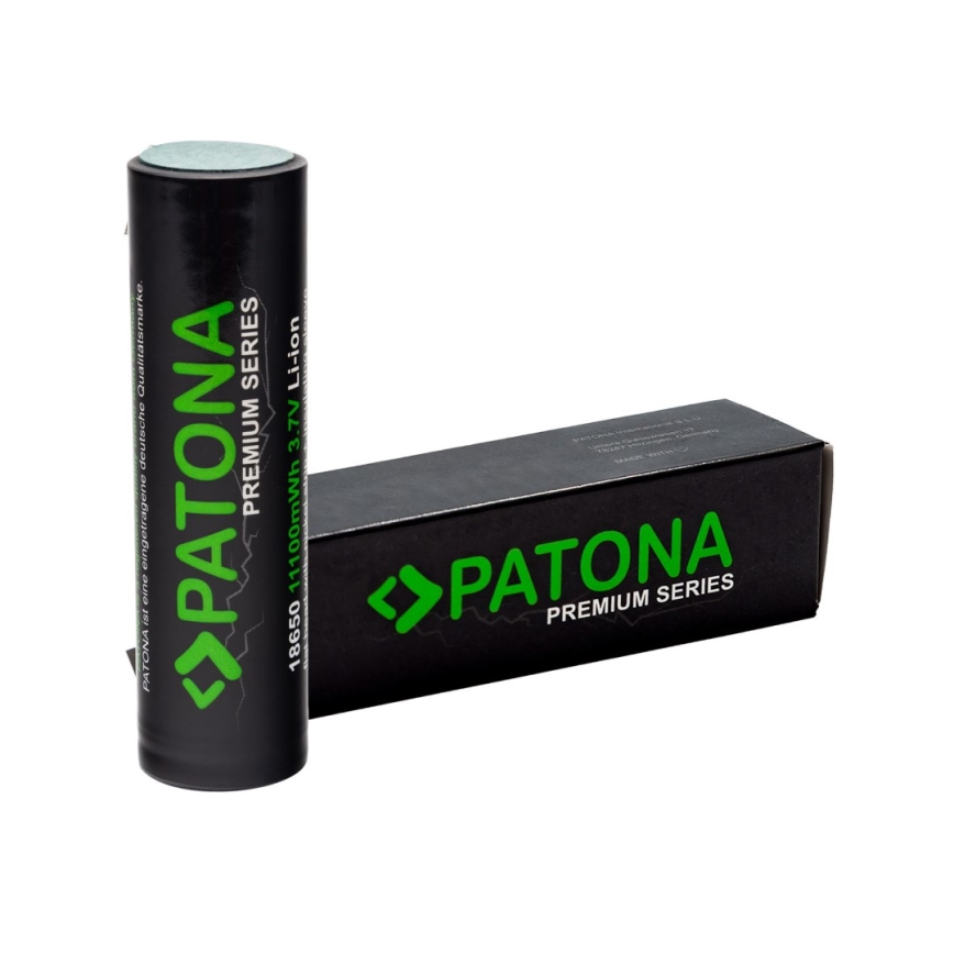 PATONA - Baterija 18650 Li-lon 3000mAh PREMIUM 3,7V z trak terminals za soldering