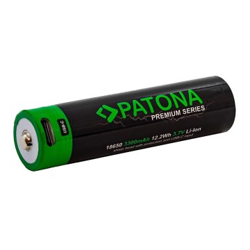 PATONA - Baterija 18650 Li-lon 3350mAh PREMIUM 3,7V z USB-C charging