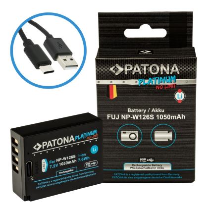 PATONA - Baterija Fuji NP-W126S 1050mAh Li-Ion Platinum USB-C polnjenje