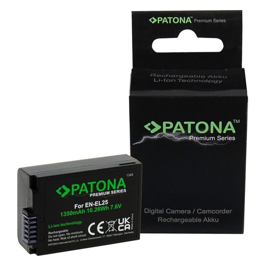 PATONA - Baterija Nikon EN-EL25 1350mAh Li-Ion 7,6V Premium Z50/Z fc