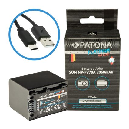 PATONA - Baterija Sony NP-FV70A 2060mAh Li-Ion Platinum USB-C polnjenje