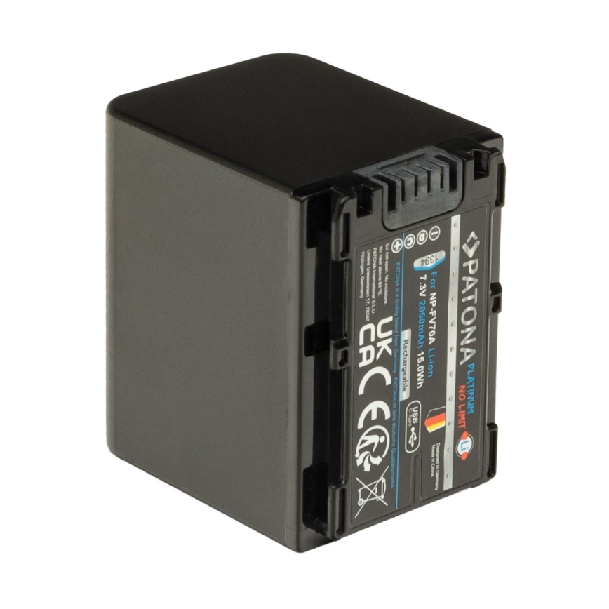 PATONA - Baterija Sony NP-FV70A 2060mAh Li-Ion Platinum USB-C polnjenje