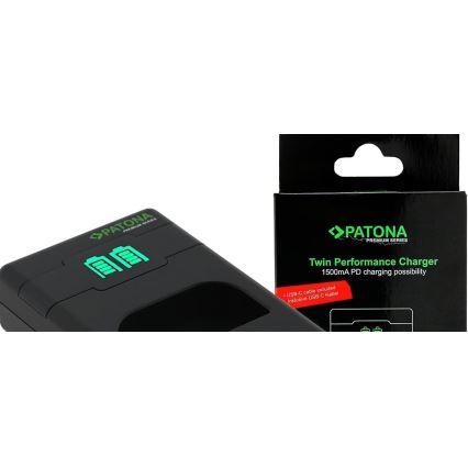 PATONA - Polnilec Dual Canon LP-E17 + kabel USB-C 0,6m