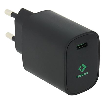 PATONA - Polnilni adapter USB-C Power delivery 20W/230V črna