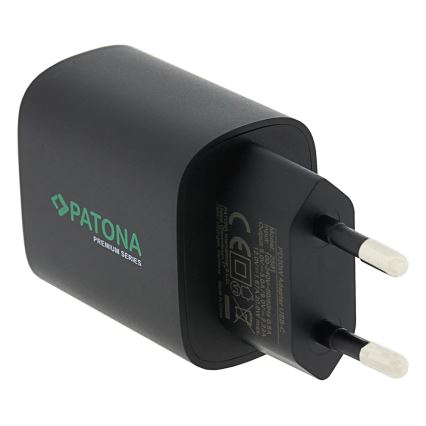 PATONA - Polnilni adapter USB-C Power delivery 20W/230V črna