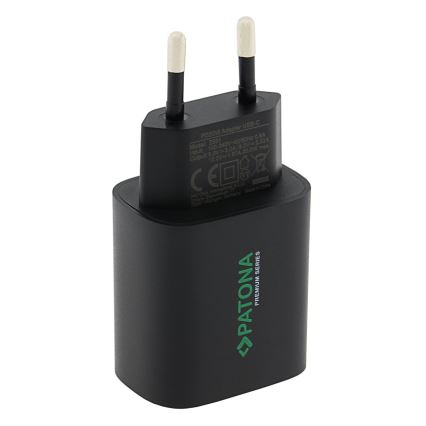 PATONA - Polnilni adapter USB-C Power delivery 20W/230V črna