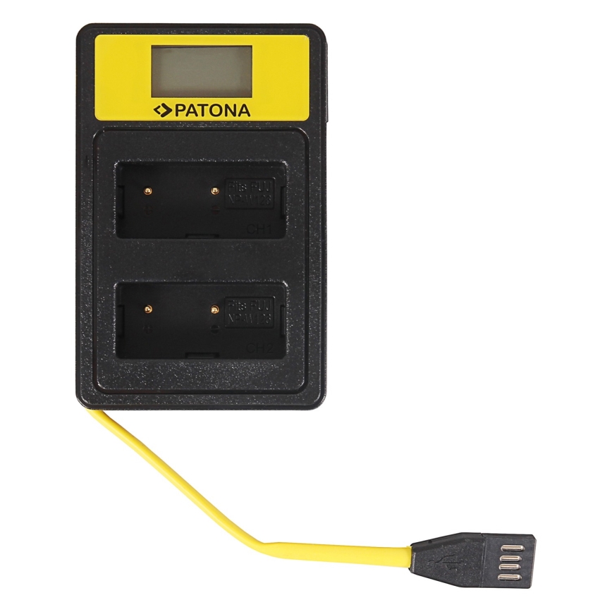 PATONA - Polnilnik Dual Fuji NP-W126 z LCD,USB