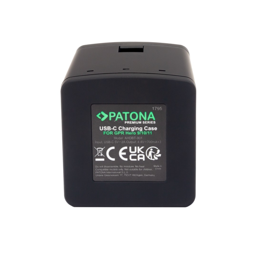 PATONA - Polnilnik Triple GoPro Hero 9/Hero 10/Hero 11/Hero 12