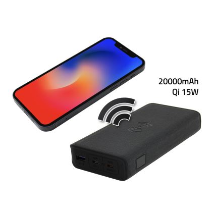 PATONA - Power Bank 20000mAh 100W Li-lon 2xUSB-C/1x USB-A s QI polnjenjem