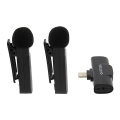 PATONA - SET 2x Brezžični mikrofon s sponko za iPhone USB-C 5V 50 mAh