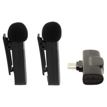 PATONA - SET 2x Brezžični mikrofon s sponko za pametne telefone USB-C 5V