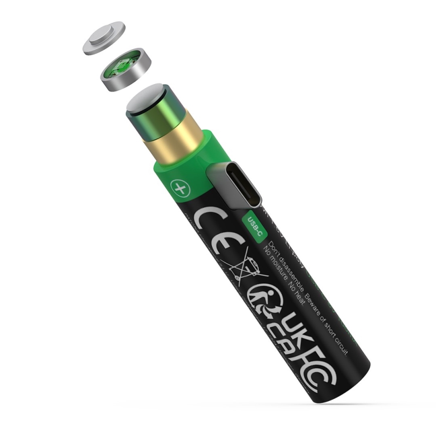 PATONA - SET 4x Baterija AAA/LR03 Li-Pol 500mAh 1,5V z USB-C polnjenje