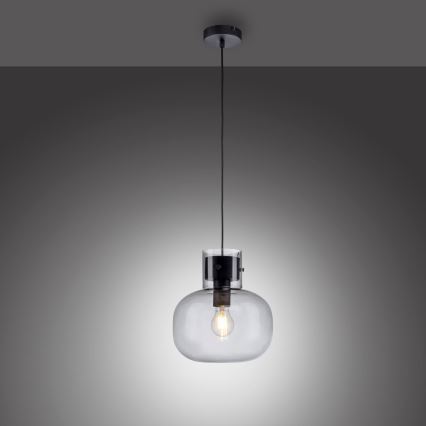Paul Neuhaus 2003-25 - Lestenec na vrvici SHITAKE 1xE27/10W/230V pr. 25 cm dimno