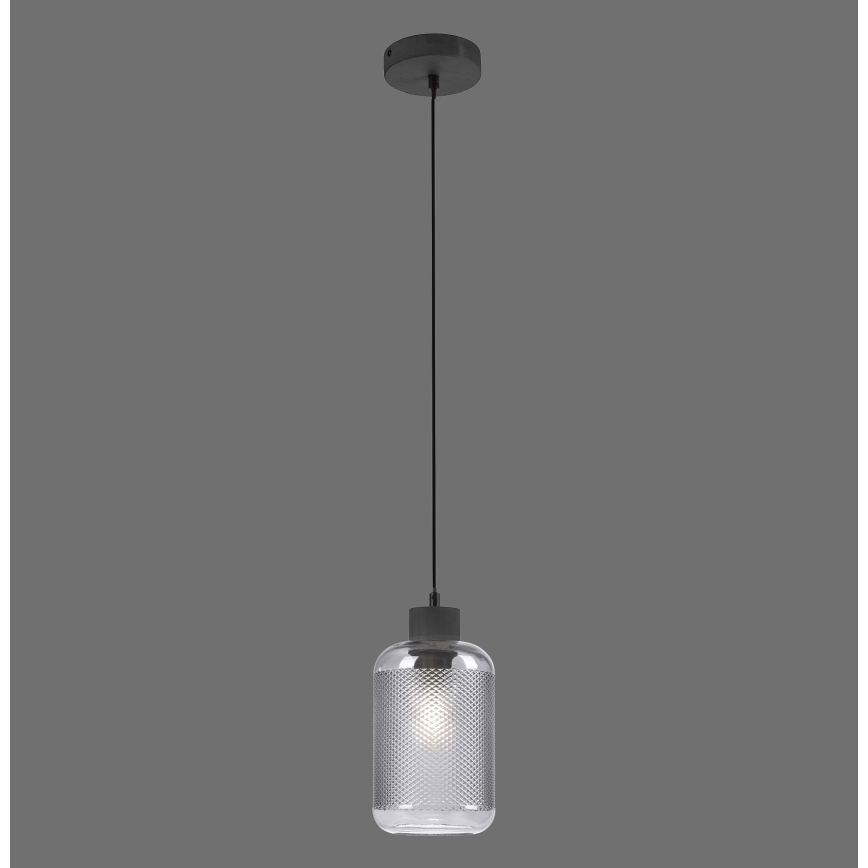 Paul Neuhaus 2006-25 - Lestenec na vrvici BOLETUS 1xE27/10W/230V pr. 14 cm siva
