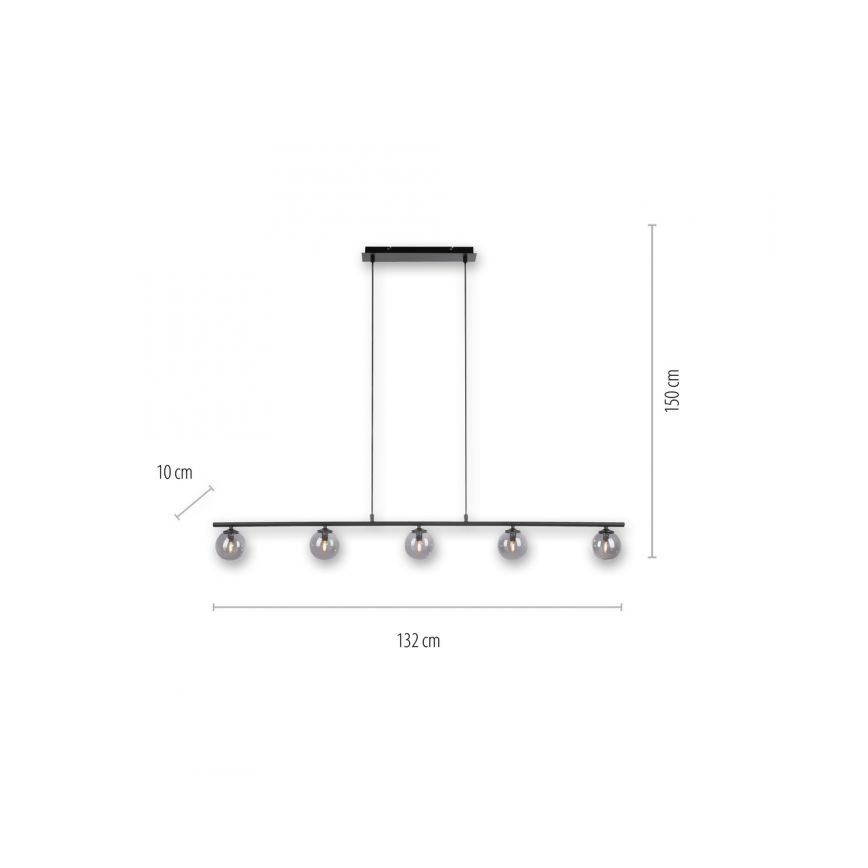 Paul Neuhaus 2026-18 - LED Lestenec na vrvici WIDOW 5xG9/3W/230V