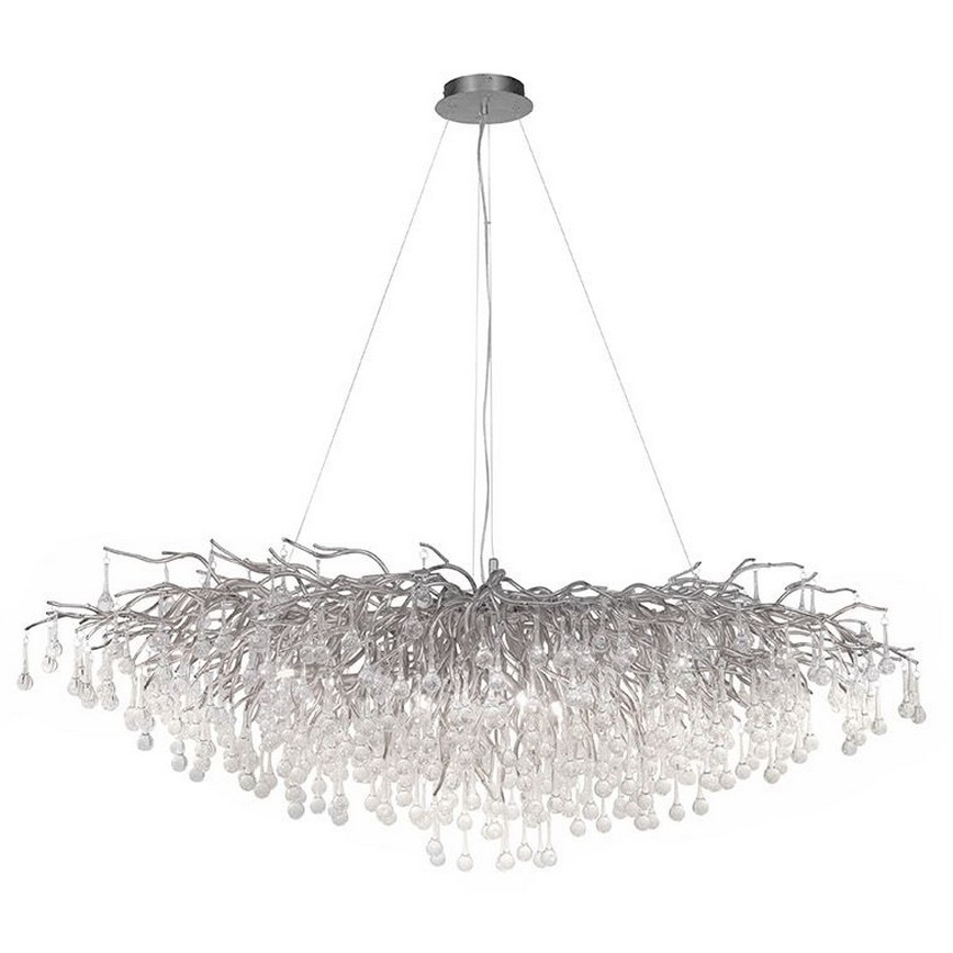Paul Neuhaus 2031-55 - Lestenec na vrvici ICICLE 15xG9/40W/230V 75x150 cm sijajni krom