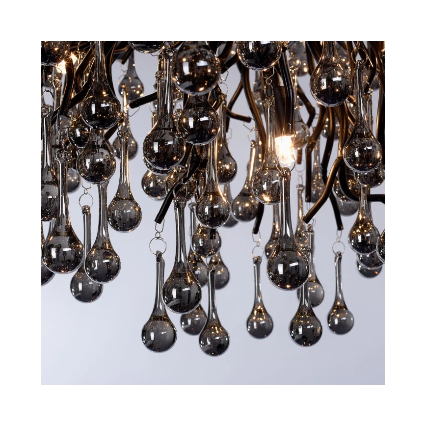 Paul Neuhaus 2192-18 - Viseči lestenec na kablu ICICLE 10xG9/40W/230V 50x100 cm črna