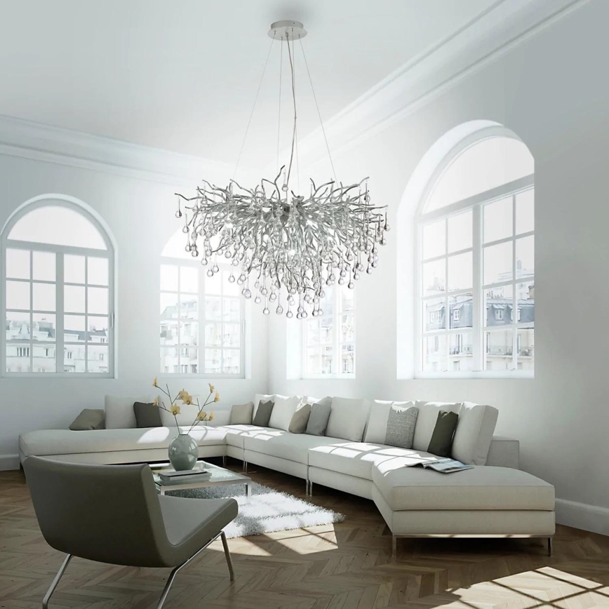 Paul Neuhaus 2192-55 - Lestenec na vrvici ICICLE 10xG9/40W/230V 50x100 cm sijajni krom