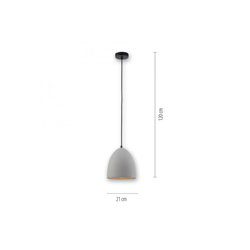 Paul Neuhaus 2231-22 - Lestenec na vrvici ETON 1xE27/40W/230V beton