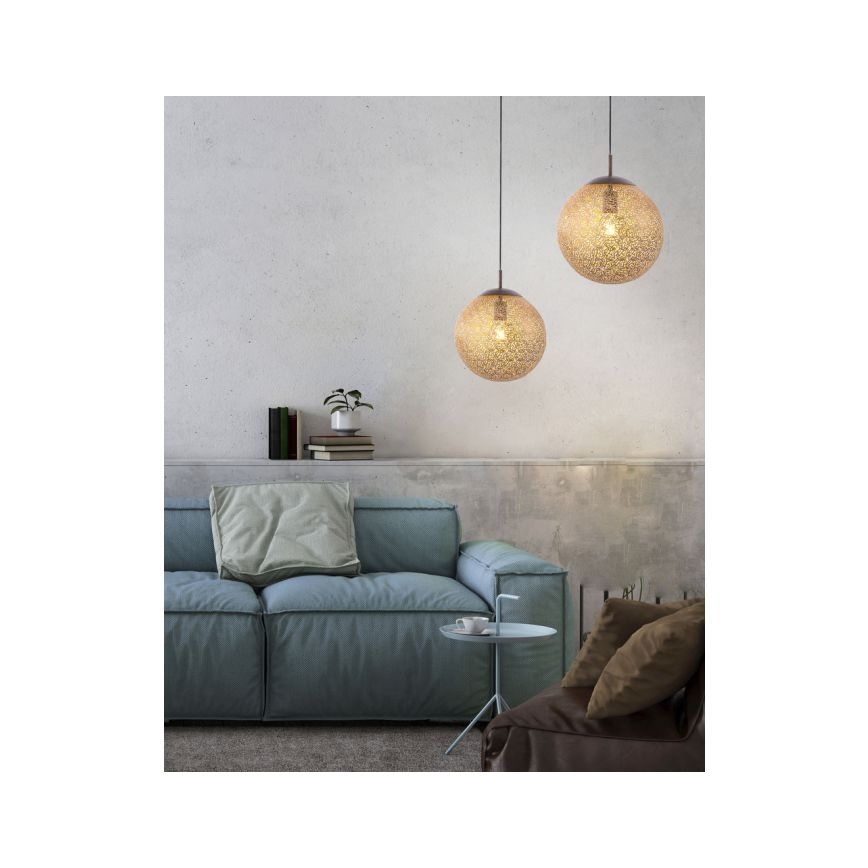 Paul Neuhaus 2420-48 - Lestenec na vrvici GRETA 1xE27/60W/230V pr. 30 cm