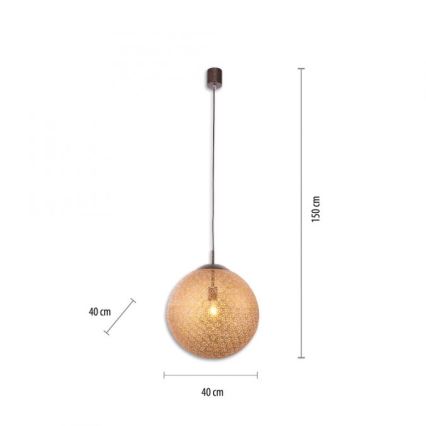 Paul Neuhaus 2421-48 - Lestenec na vrvici GRETA 1xE27/60W/230V pr. 40 cm