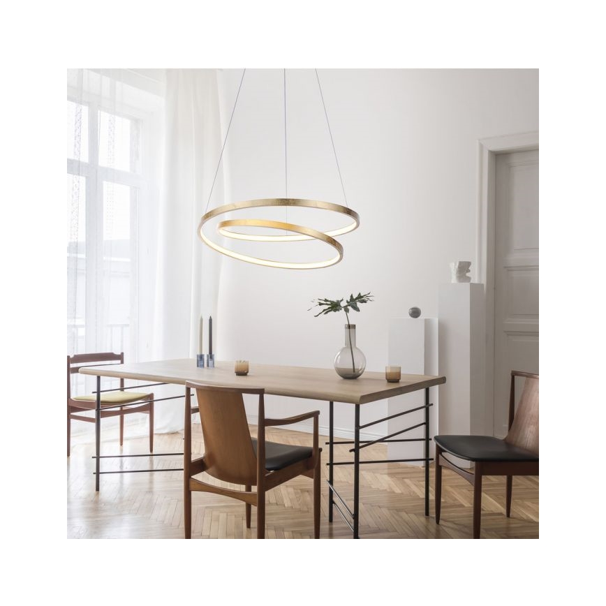 Paul Neuhaus 2472-12 - LED Zatemnitveni lestenec na vrvici ROMAN LED/30W/230V zlat