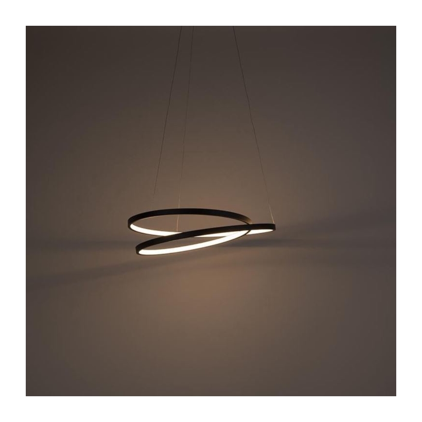 Paul Neuhaus 2472-18 - LED Zatemnitveni lestenec na vrvici ROMAN LED/30W/230V črn