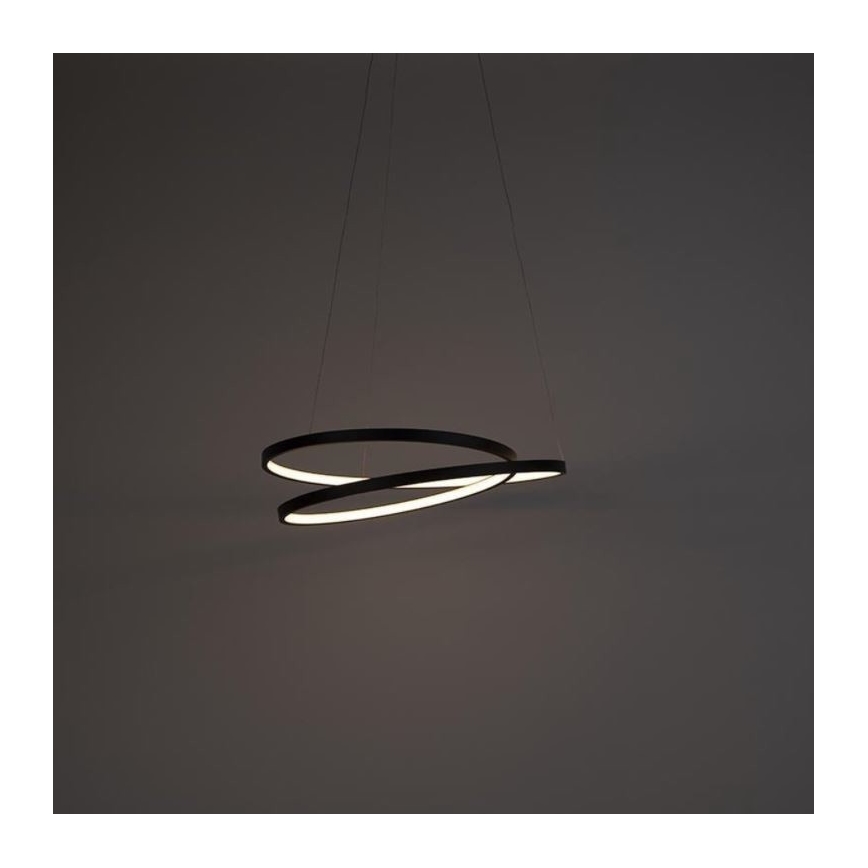 Paul Neuhaus 2472-18 - LED Zatemnitveni lestenec na vrvici ROMAN LED/30W/230V črn