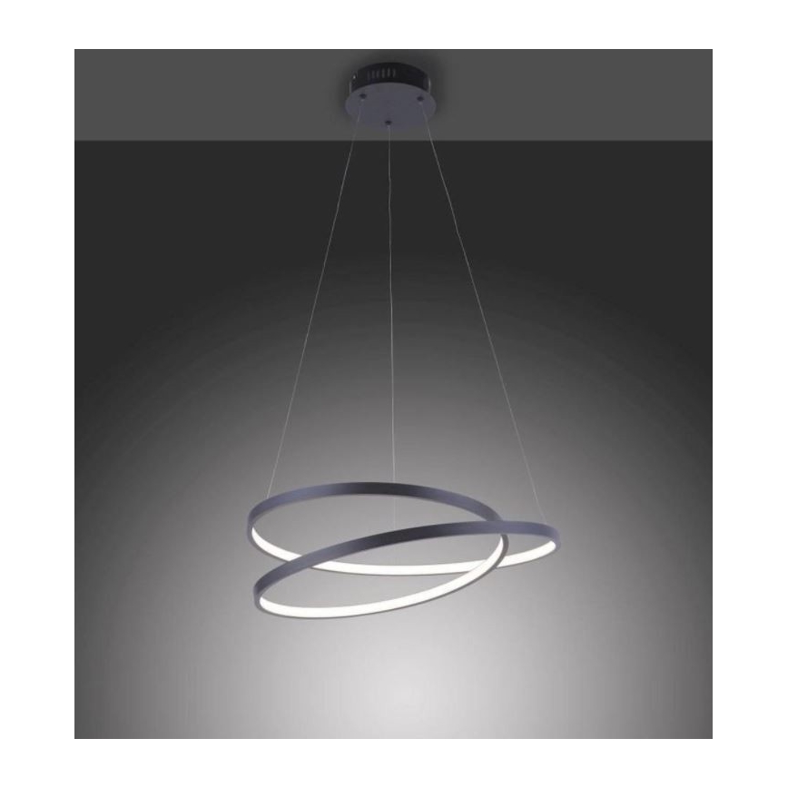 Paul Neuhaus 2472-18 - LED Zatemnitveni lestenec na vrvici ROMAN LED/30W/230V črn