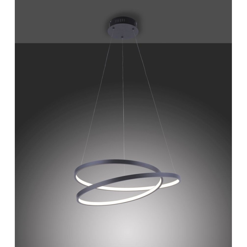 Paul Neuhaus 2472-18 - LED Zatemnitveni lestenec na vrvici ROMAN LED/30W/230V črn