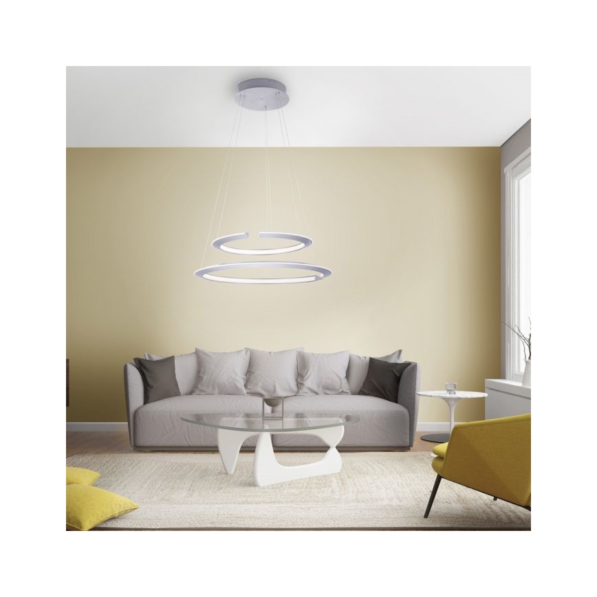 Paul Neuhaus 2491-55 - LED Zatemnitveni lestenec na vrvici ALESSA 2xLED/26W/230V + Daljinski upravljalnik