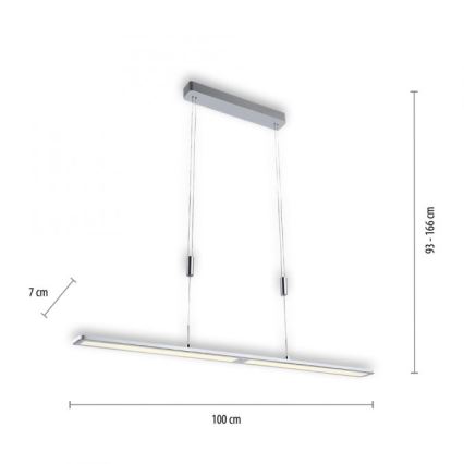 Paul Neuhaus 2565-95 - LED Zatemnitveni lestenec na vrvici s senzorjem NIKA LED/35W/230V