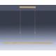 Paul Neuhaus 2568-60 - LED Zatemnitveni lestenec na vrvici ADRIANA LED/14W/230V  2700-5000K medenina