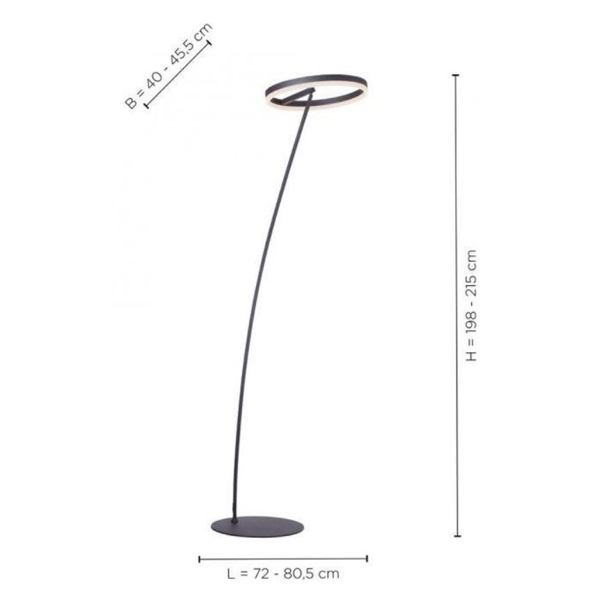 Paul Neuhaus 381-13 - LED Zatemnitvena talna svetilka TITUS LED/19,5W/230V