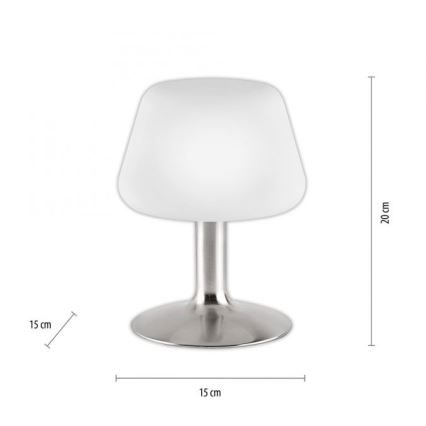 Paul Neuhaus 4078-55 - LED Zatemnitvena namizna svetilka na dotik TILL 1xG9/3W/230V mat krom