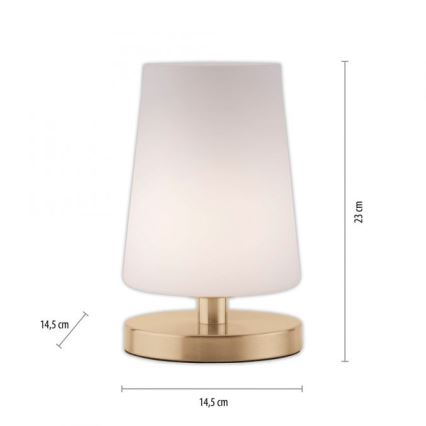 Paul Neuhaus 4146-60 - LED Zatemnitvena namizna svetilka na dotik SONJA 1xG9/3W/230V medenina