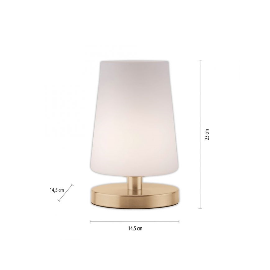 Paul Neuhaus 4146-60 - LED Zatemnitvena namizna svetilka na dotik SONJA 1xG9/3W/230V medenina